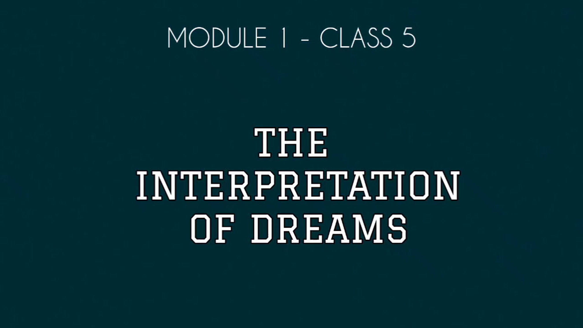 Module 1: Class 5